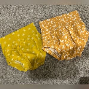 Floral Kids Bottoms Set - Yellow and Orange- bunnies